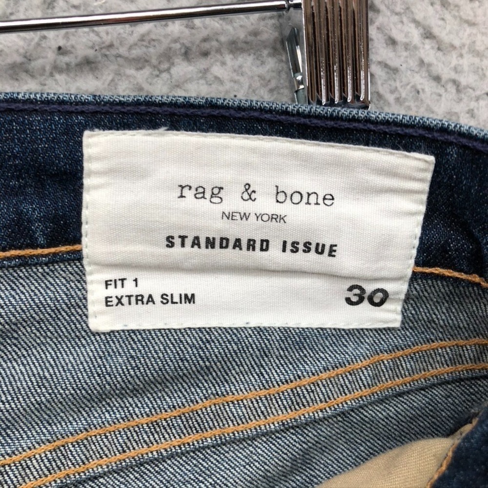 Rag & Bone Standard Issue Fit 1 In Extra Slim Jeans Mens 30 Linden Denim Classic - Picture 8 of 15